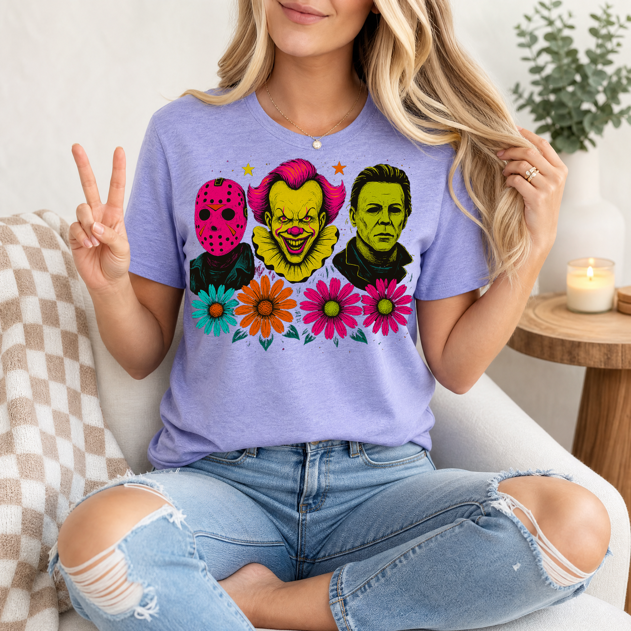 Neon Horror Premium Graphic Tee