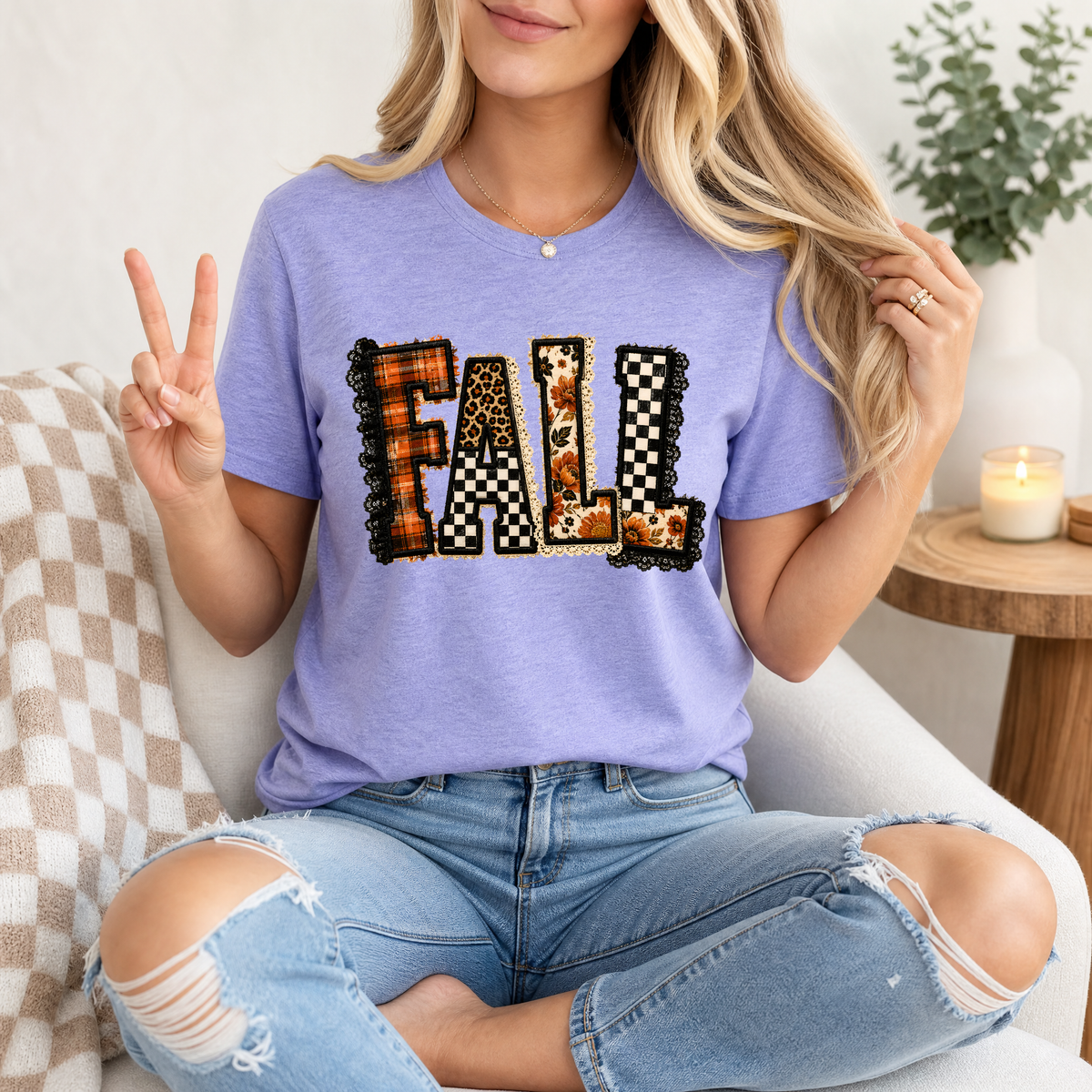 Fall Patchwork Premium Graphic Tee