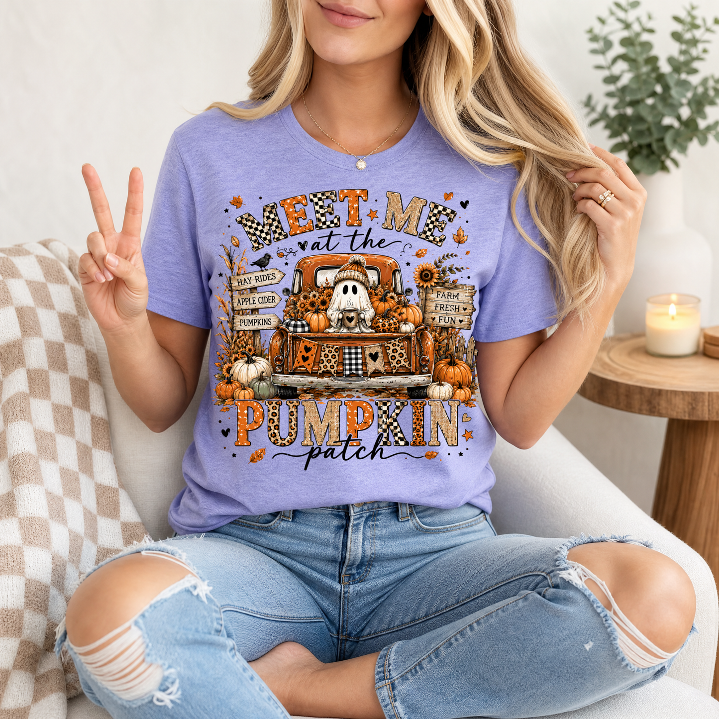 Pumpkin Patch Truck Premium Graphic Tee