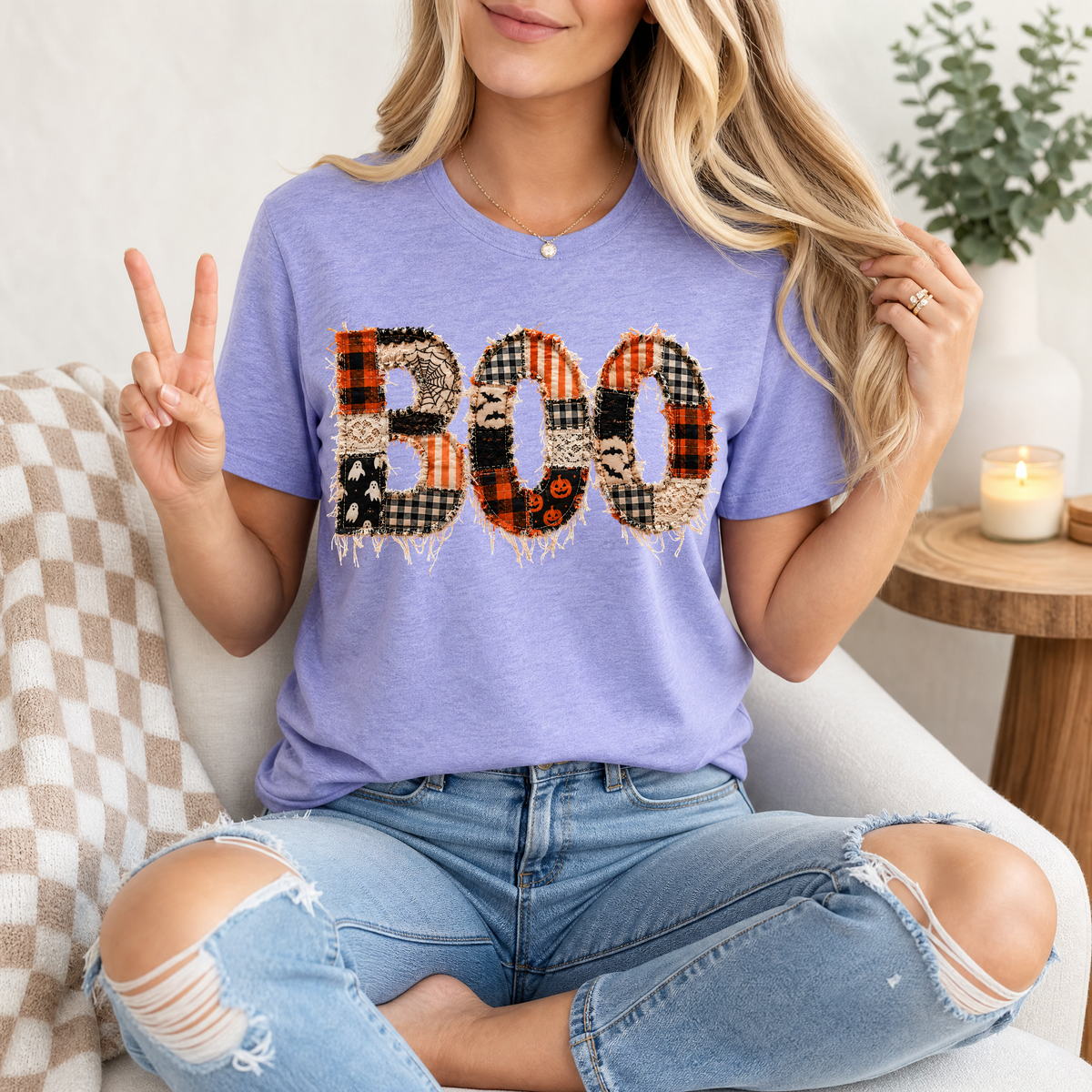 Patchwork BOO Premium Graphic Tee