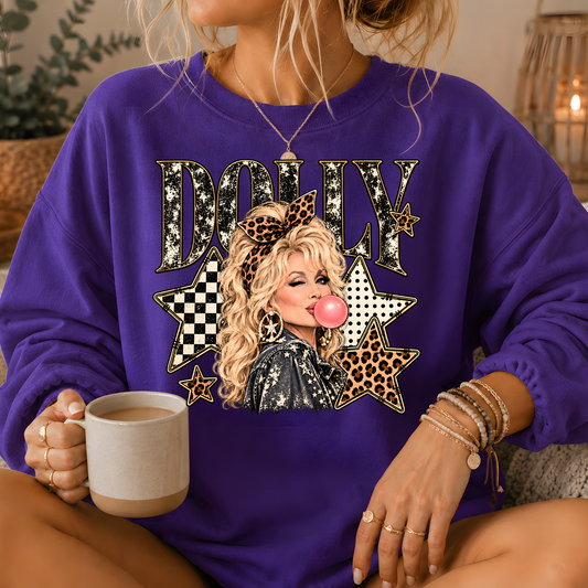 Dolly Bubblegum & Stars Crewneck Sweatshirt