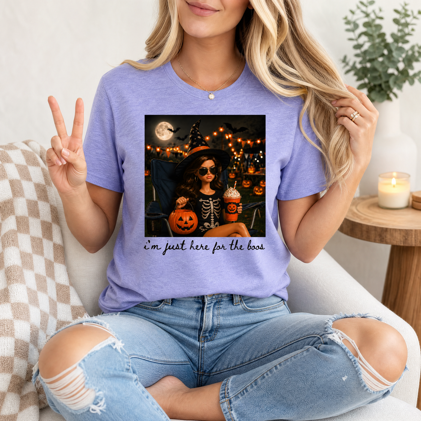 Just Here for the BOOS Premium Graphic Tee