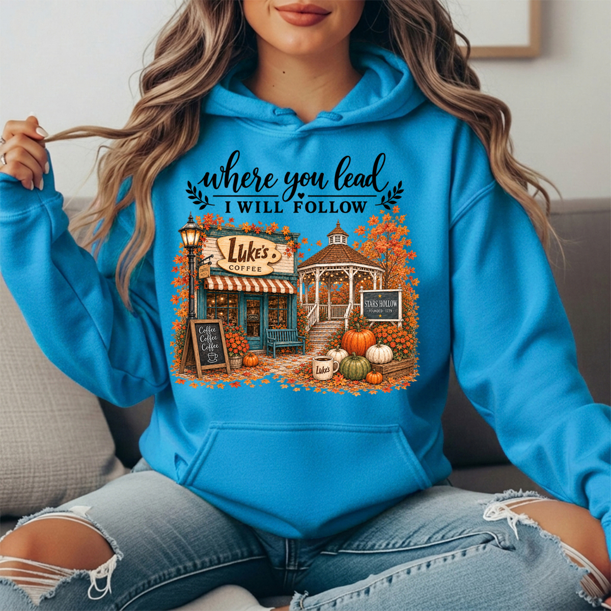 Where You Lead, I Will Follow Premium Hoodie Sweatshirt