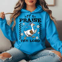 Off to Praise the Lord Goose Graphic Hoodie
