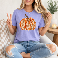 Rustic Lace & Ribbon Pumpkin Graphic Tee