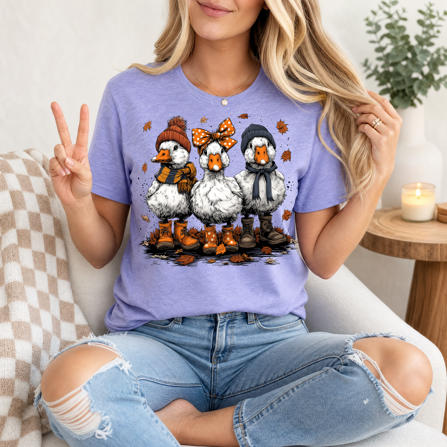 Autumn Duck Trio Premium Graphic Tee