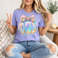 Sparkle Iridescent Pumpkin Premium Graphic Tee
