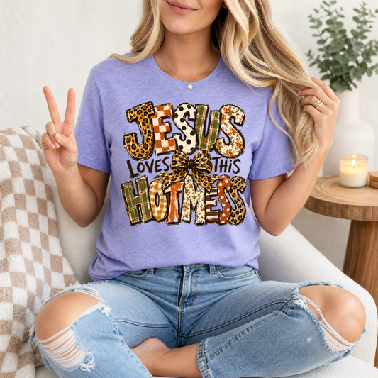 Jesus Loves This Hot Mess Christian Graphic Tee