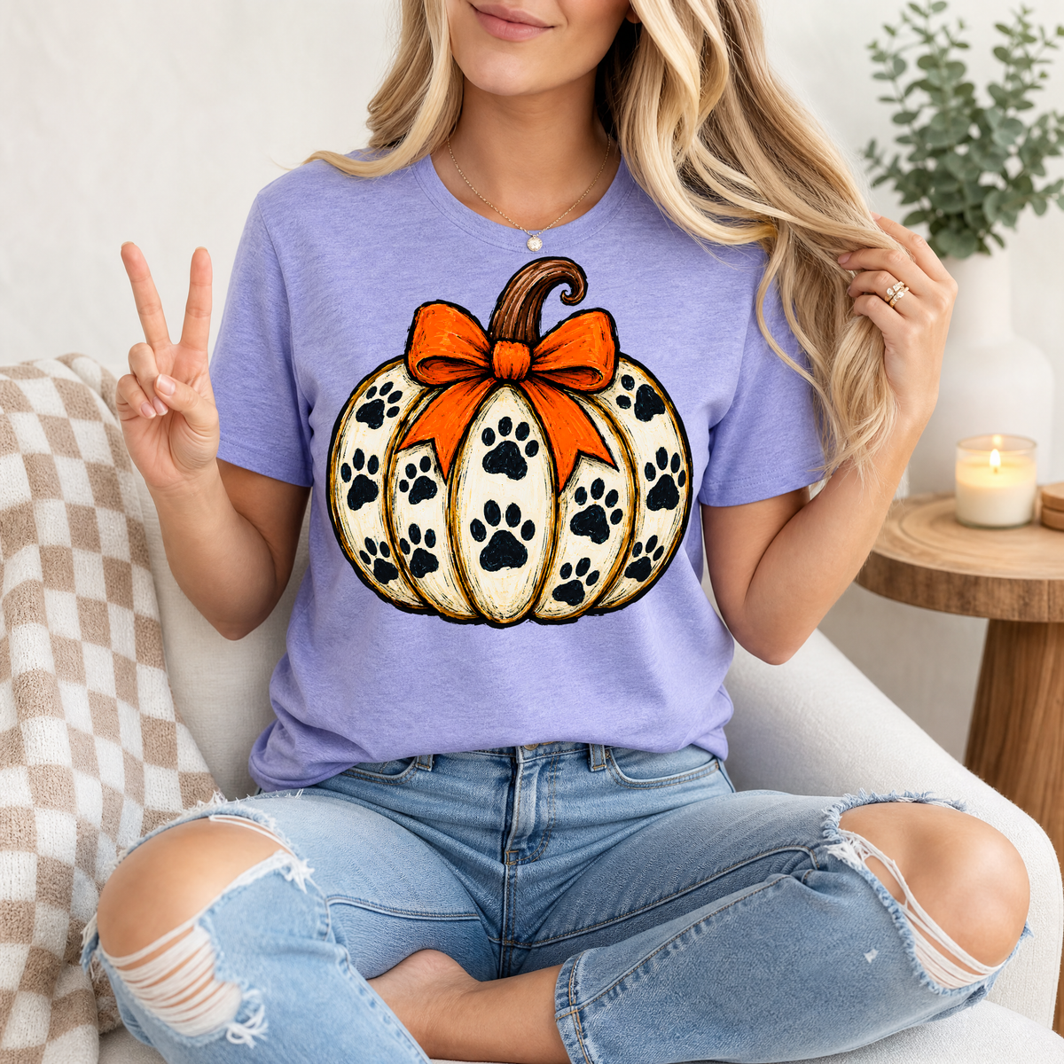 Paw Pumpkin Premium Graphic Tee