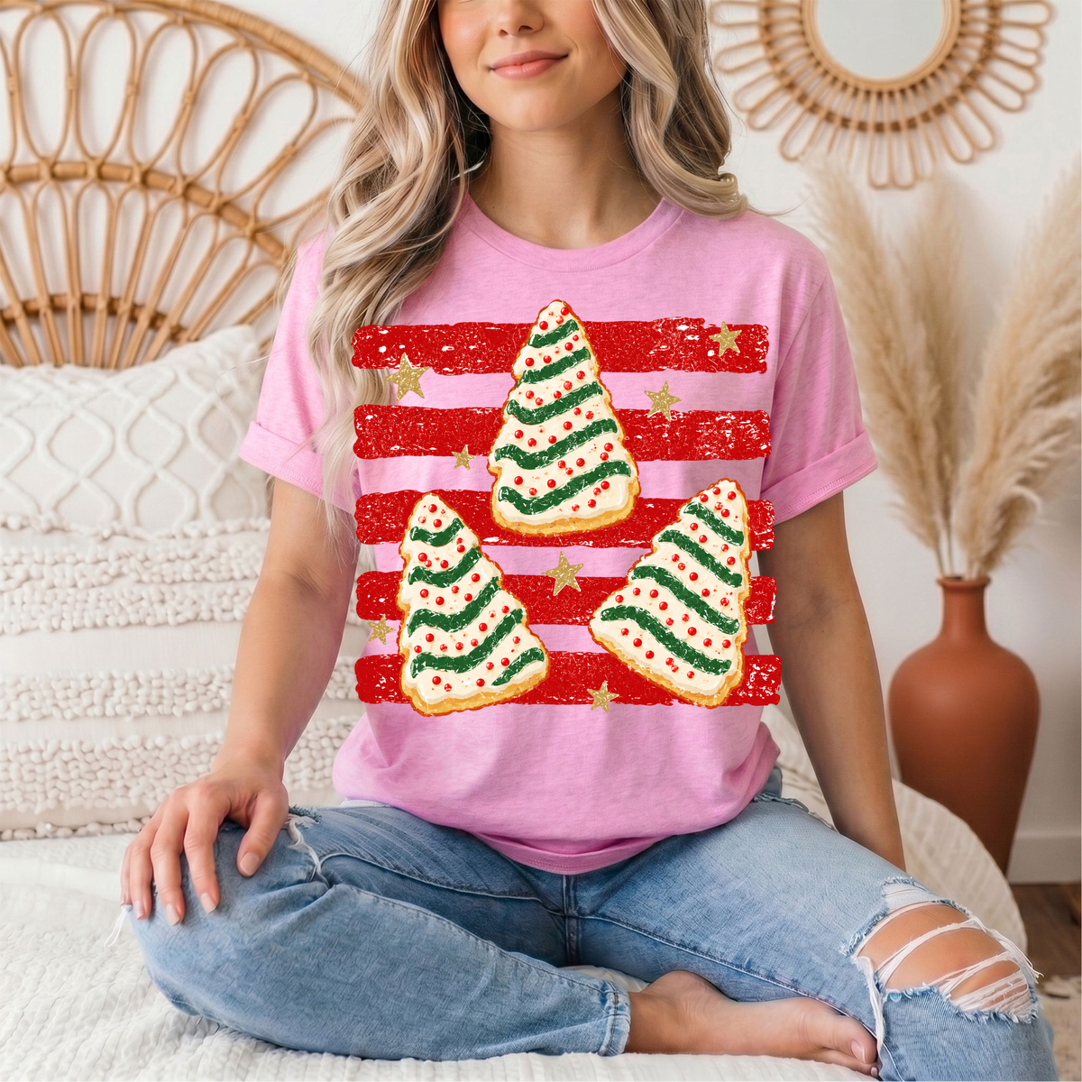 Christmas Tree Snack Cake Graphic Tee