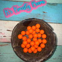 15mm Solid Silicone Beads- Tangerine