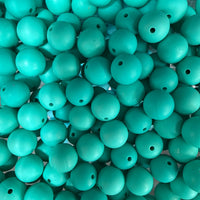 15mm Solid Silicone Beads- Teal K's Krafty Barn