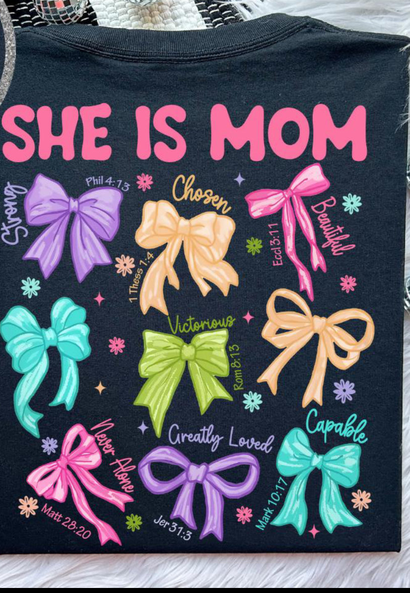 She is Mom-Bible verse bows