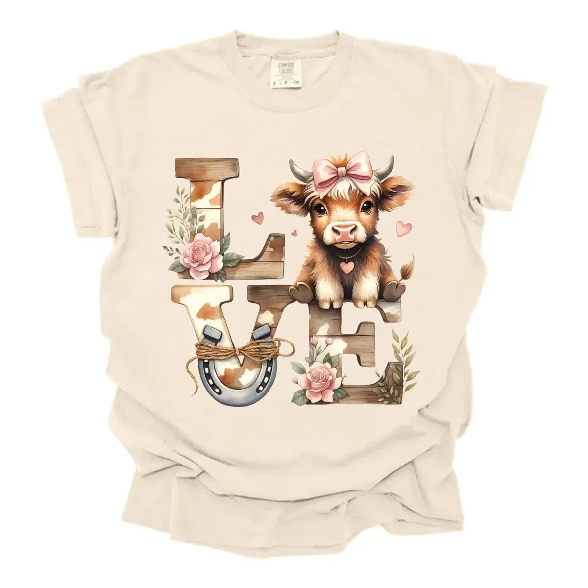 Highland Cow Love Western Cowgirl Shirt K's Krafty Barn