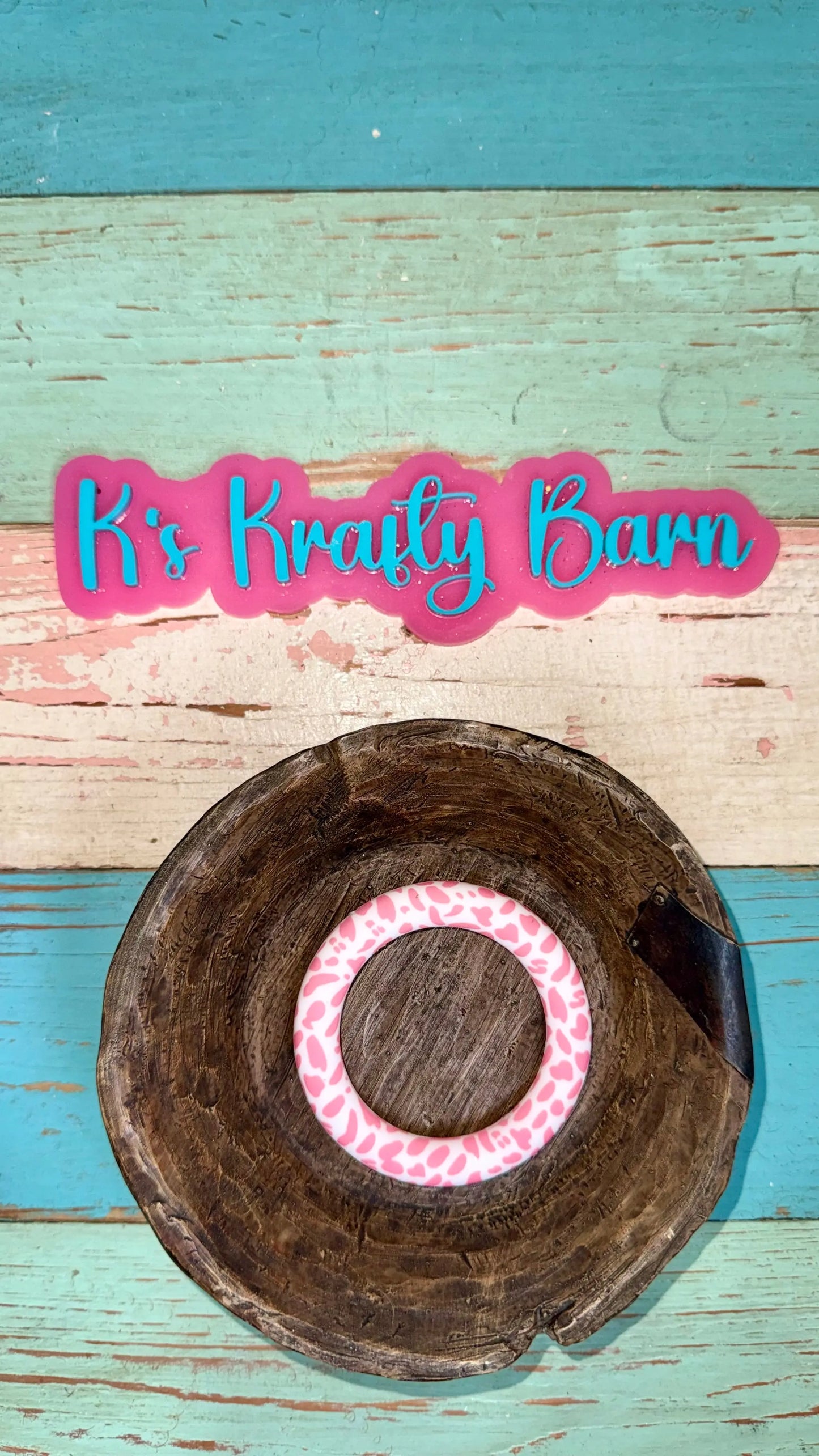 65mm Silicone Round Ring- printed/ patterns K's Krafty Barn