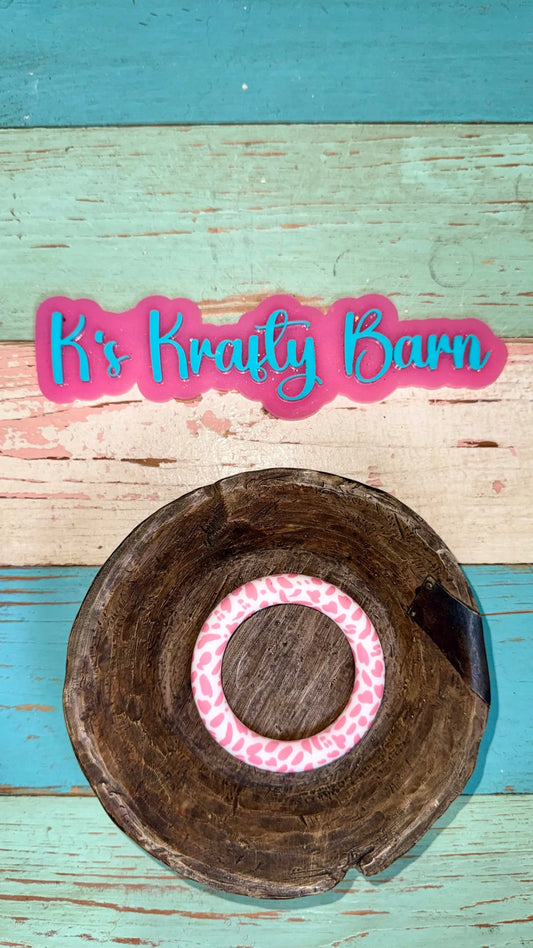 65mm Silicone Round Ring- printed/ patterns K's Krafty Barn