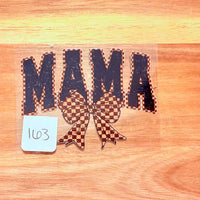 #163  Mama with a brown checkered bow K's Krafty Barn