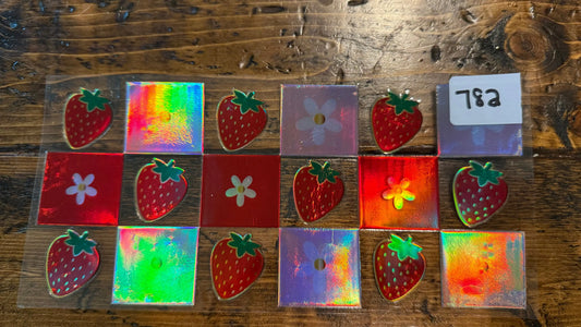 #782 Strawberry Holographic K's Krafty Barn
