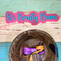 Silicone Focal Bead- Halloween color bow K's Krafty Barn