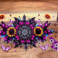 #387 Big Flower and butterflies K's Krafty Barn
