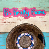 65mm Silicone Round Ring- printed/ patterns K's Krafty Barn