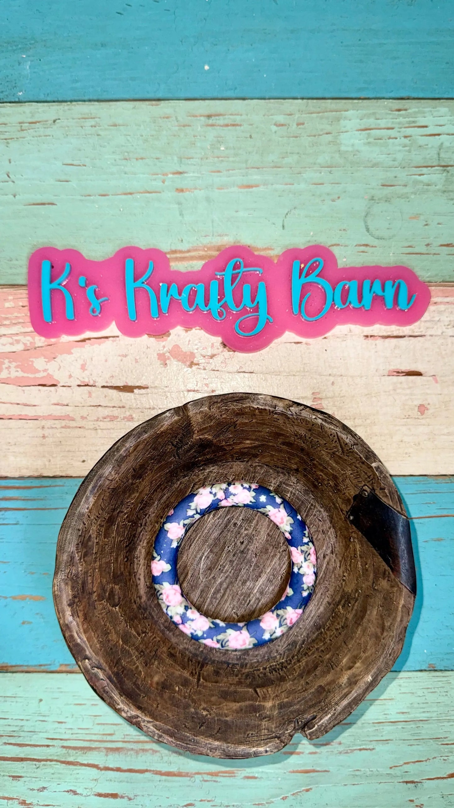 65mm Silicone Round Ring- printed/ patterns K's Krafty Barn