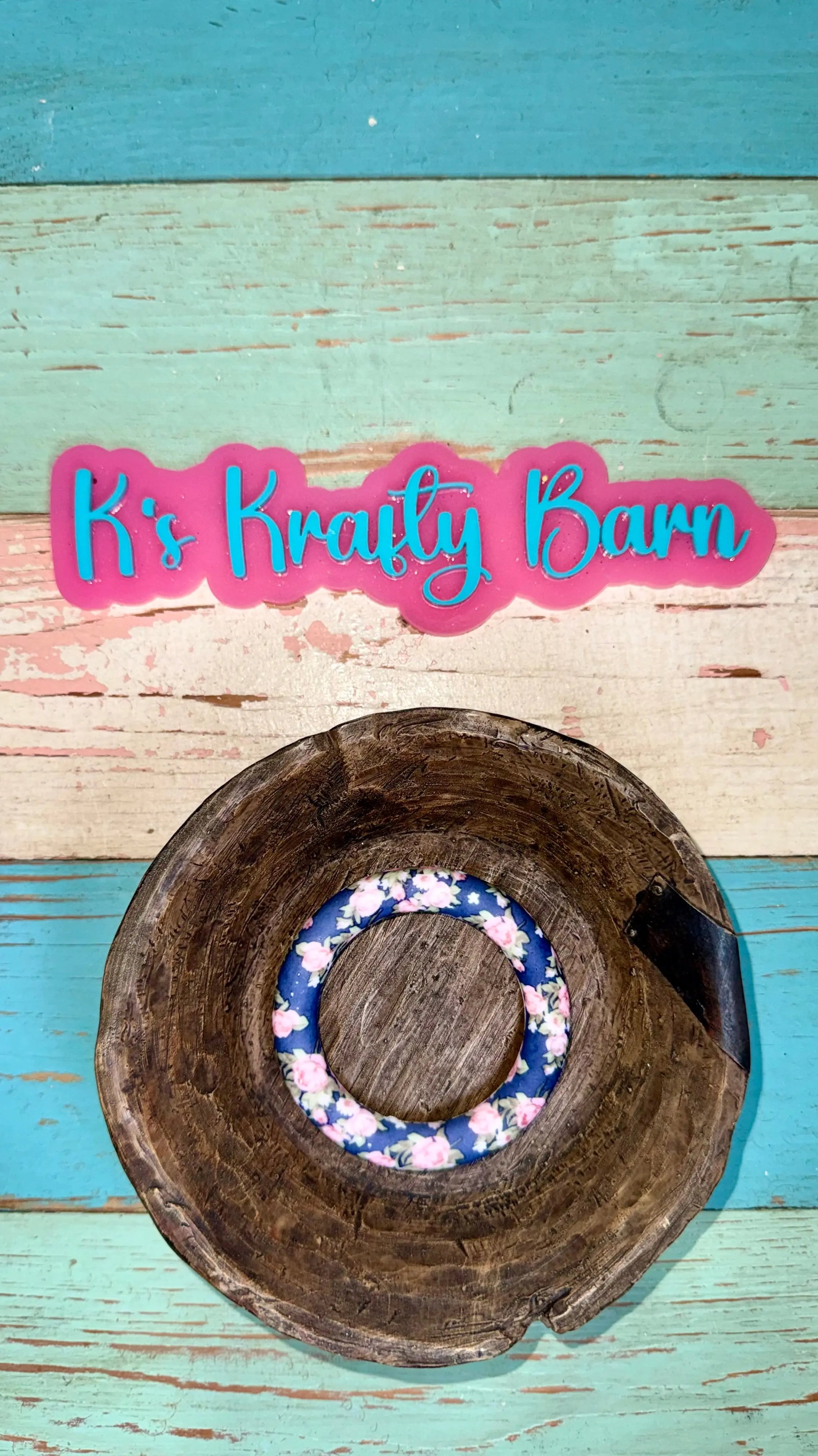 65mm Silicone Round Ring- printed/ patterns K's Krafty Barn