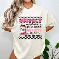 Suspect Complains About Anxiety Shirt | Funny Graphic Tee K's Krafty Barn