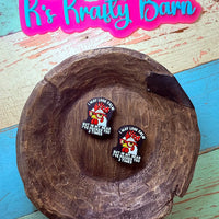 Silicone Focal Bead-In my head I've pecked you 3 times K's Krafty Barn