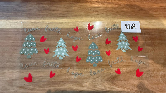 #869 love faith hope K's Krafty Barn