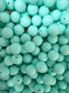 Wholesale 15mm Solid Silicone Beads- Seafoam