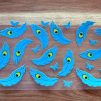 #82 Teal feathers K's Krafty Barn