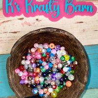 8mm–14mm Mixed Size Acrylic Beads – Random Color & Finish Mix K's Krafty Barn