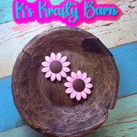 Silicone Focal Bead- Pink Sunflower K's Krafty Barn