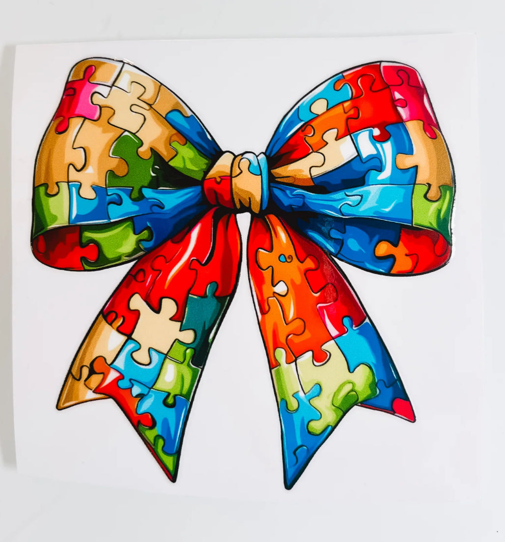Autism puzzle bow