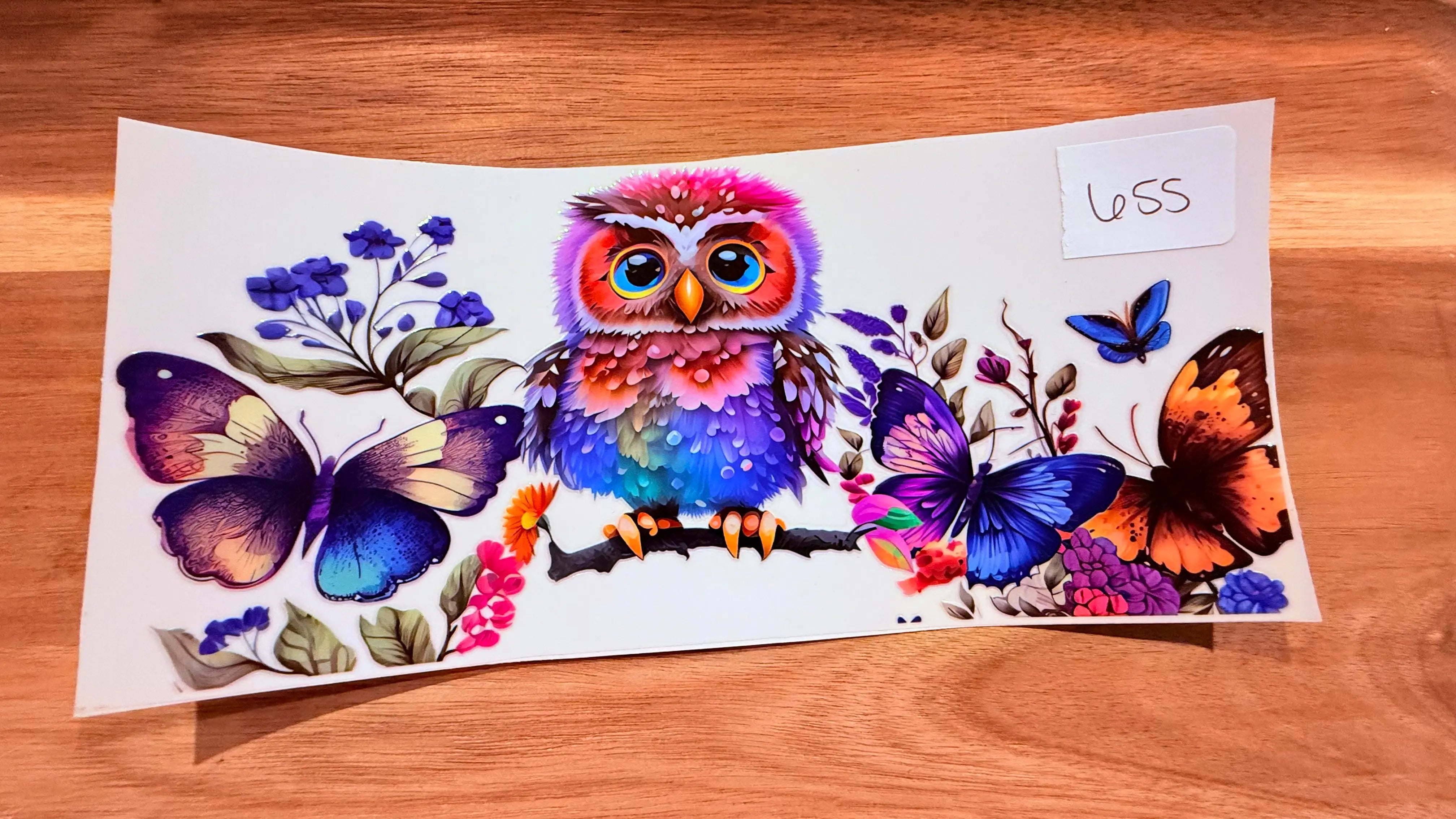 #655 Owl with Butterfly K's Krafty Barn