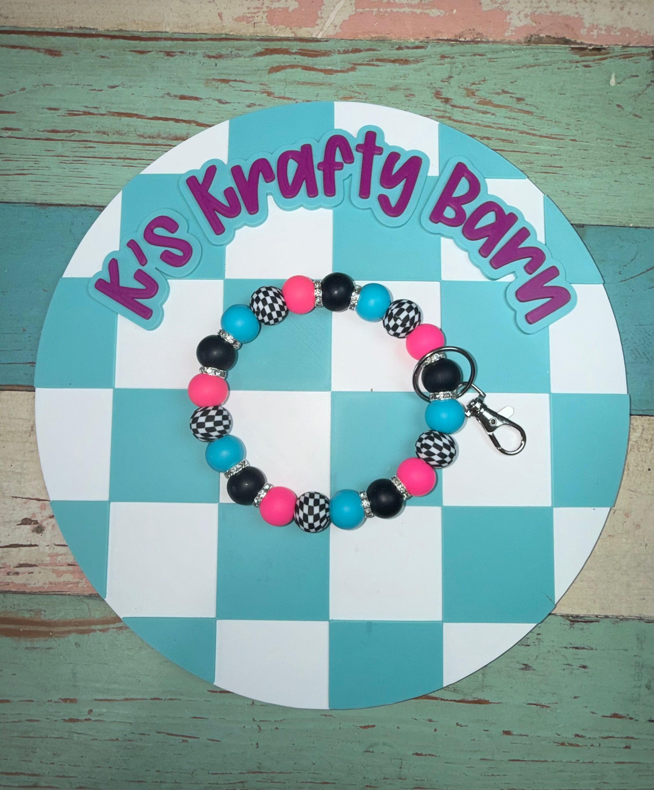 Retro Raceway Wristlet