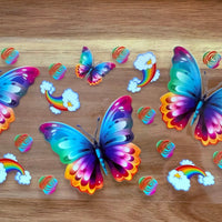 #56 Butterflies with rainbow K's Krafty Barn