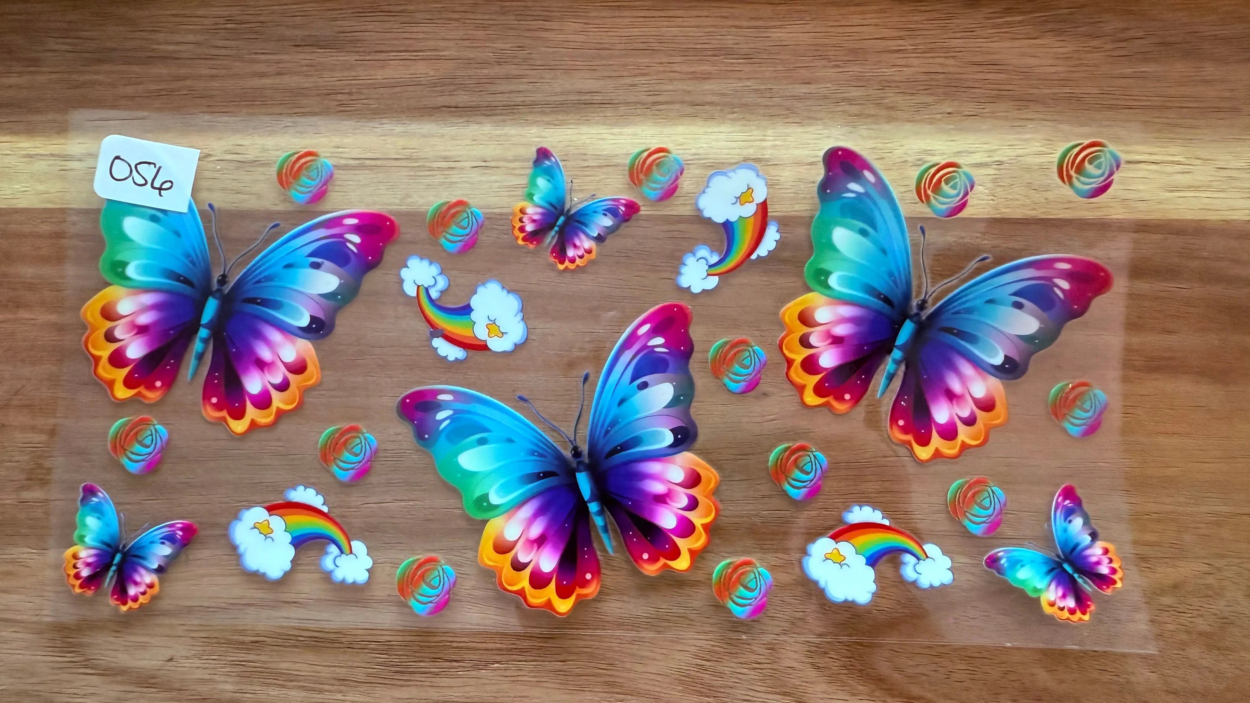 #56 Butterflies with rainbow K's Krafty Barn