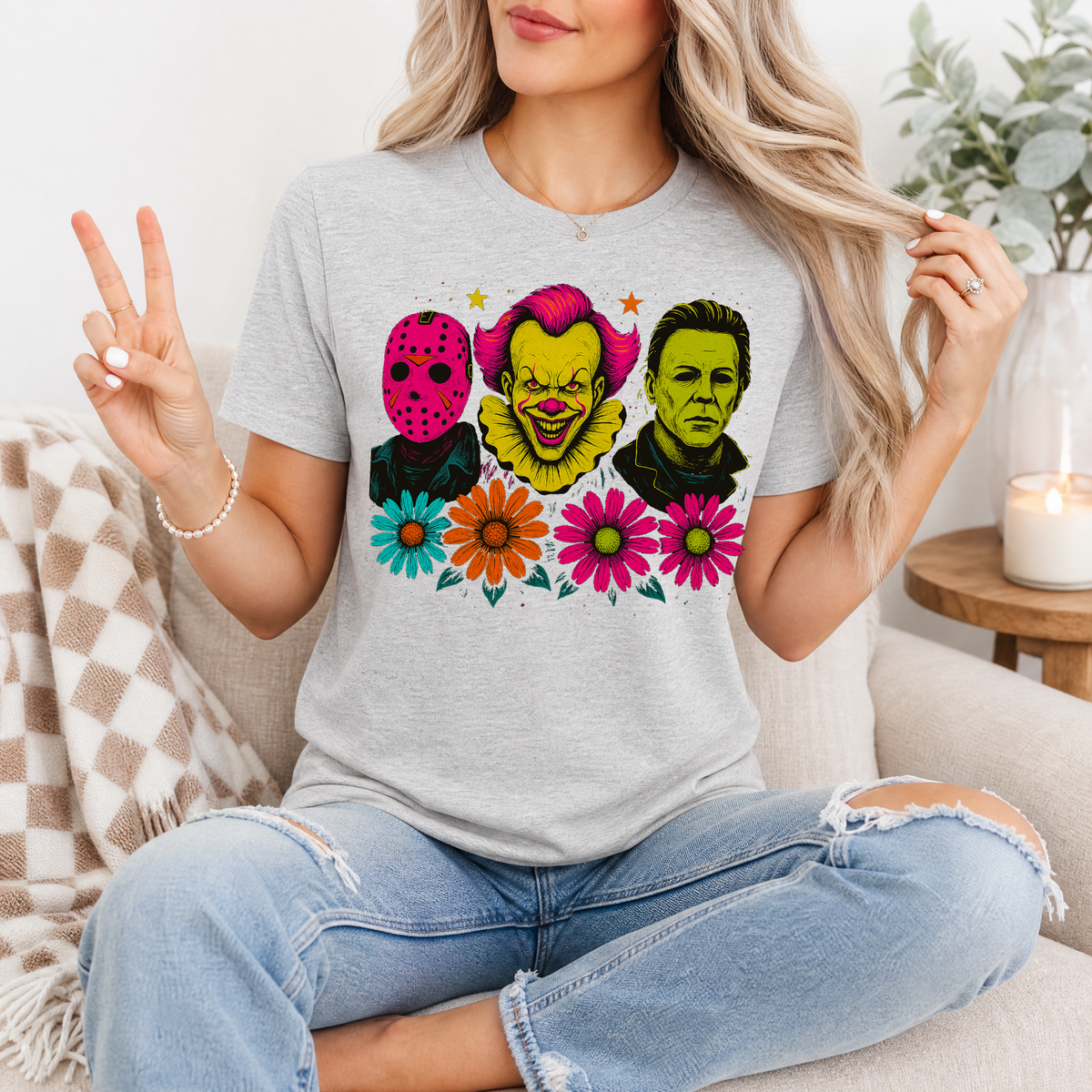 Neon Horror Premium Graphic Tee