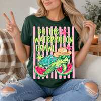 Watermelon Crawl Turtle Premium Graphic Tee