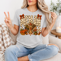 Memaw Thanksgiving Turkey & Bow Graphic Tee