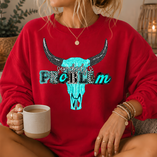 Somebody's Problem Longhorn Crewneck Sweatshirt