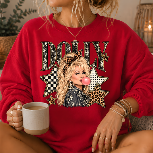 Dolly Bubblegum & Stars Crewneck Sweatshirt