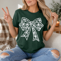 Floral Lace Bow Premium Graphic Tee