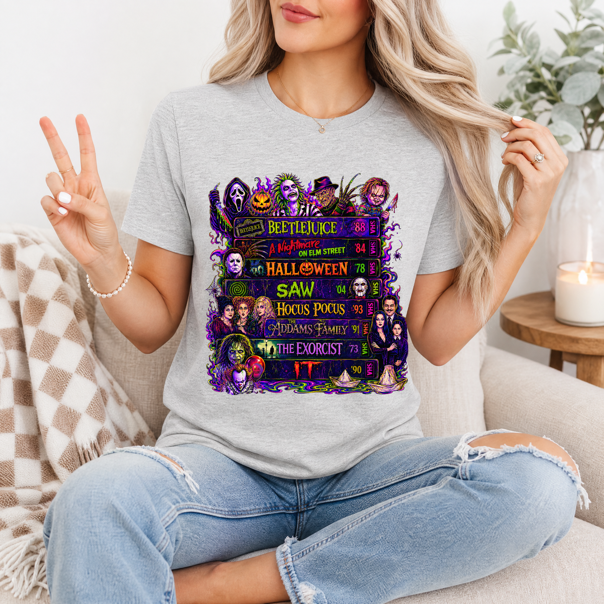 90's Halloween VHS Premium Graphic Tee