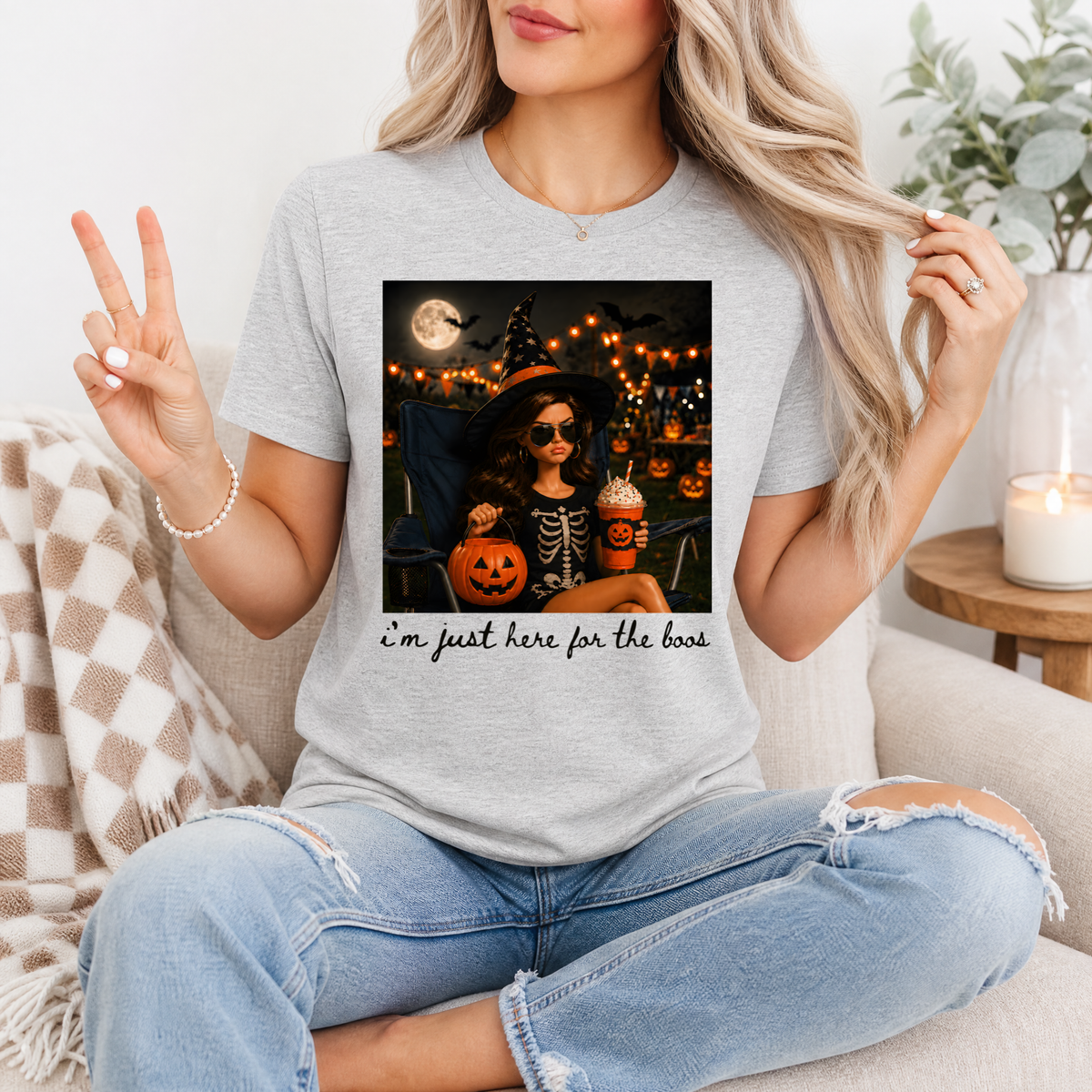 Just Here for the BOOS Premium Graphic Tee