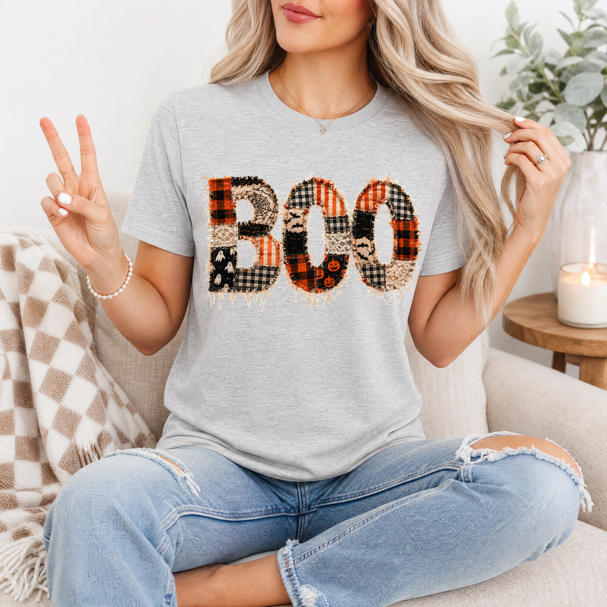 Patchwork BOO Premium Graphic Tee