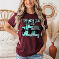 Backroad Therapy Turquoise Truck Graphic Tee
