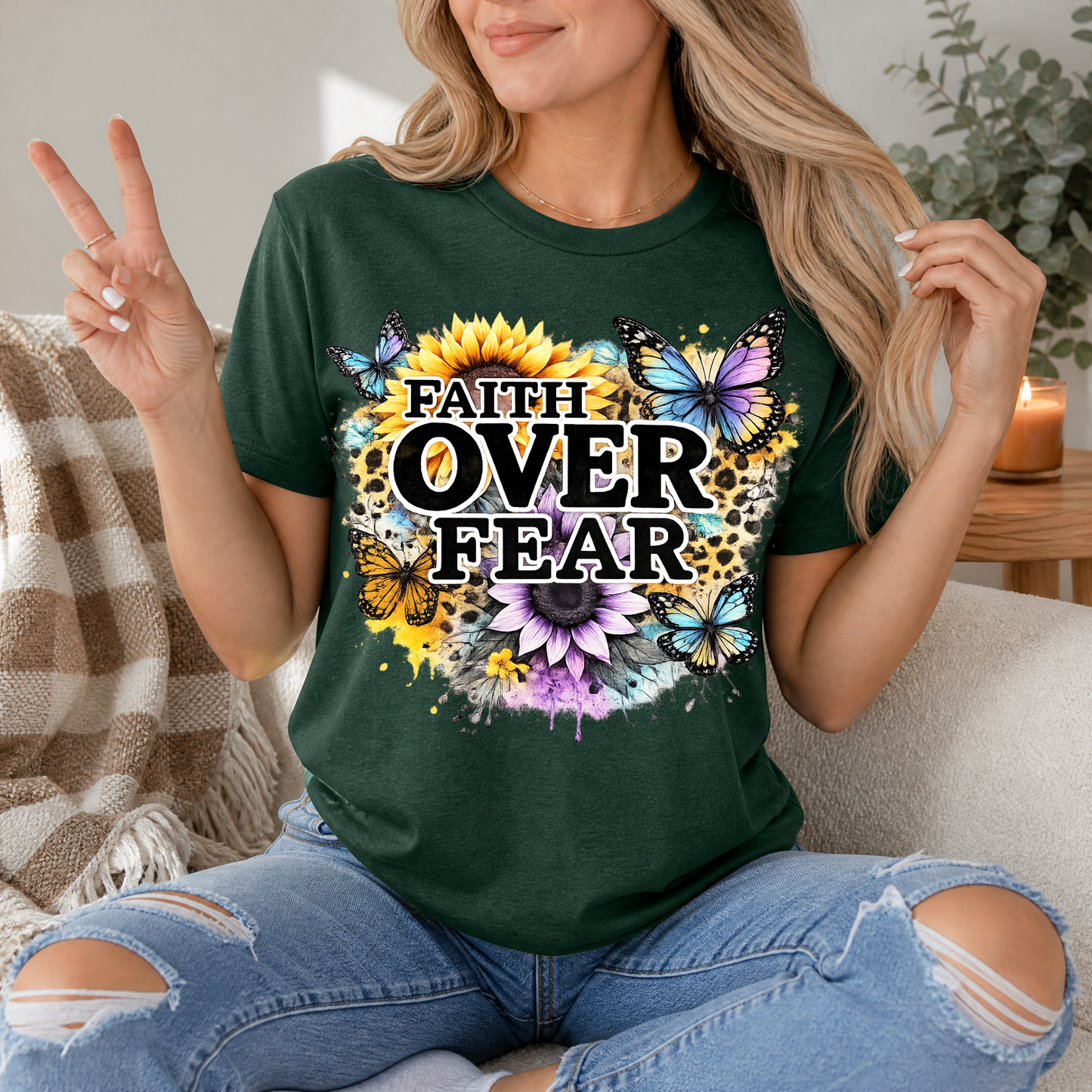 Faith Over Fear Premium Graphic Tee
